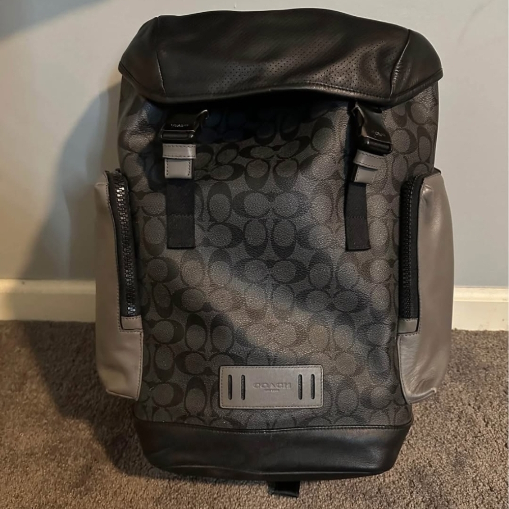 Coach Black and Gray Backpack